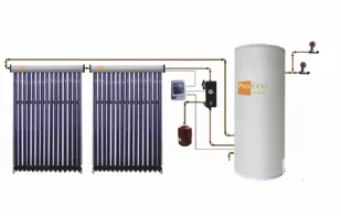 Zestaw solarny PROECOSOL CY 150 NOVO / zbiornik nierdzewka, miedź - Kolektory słoneczne - miniaturka - grafika 1