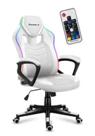 Fotele gamingowe - Huzaro Force 2.5 RGB White Mesh - miniaturka - grafika 1