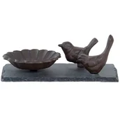 Karmniki dla ptaków - Poidło dla ptaków na łupkowej tacy ptaki - miniaturka - grafika 1