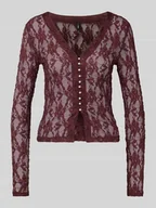 Sukienki - Bluzka z długim rękawem o kroju slim fit z półprzezroczystego materiału model ‘ALBA’ - miniaturka - grafika 1