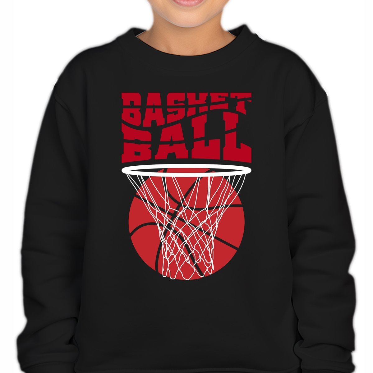 Bluza Dziecięca Czarna BASKET BALL Koszykówka Piłka Wzory Rozmiar 152 cm