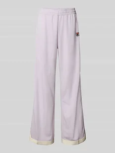 Spodnie typu track pants z prostą nogawką i naszywką z logo model ‘LORCE’ - Spodnie sportowe damskie - miniaturka - grafika 1