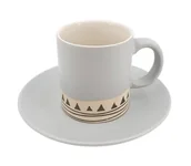 Filiżanki - Filiżanka z talerzykiem spodkiem do kawy herbaty prezent upominek - miniaturka - grafika 1