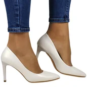 Czółenka - Czółenka Szpilki Sergio Leone 1339 Perłowe - miniaturka - grafika 1