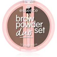 Zestawy kosmetyków damskich - Essence Brow Powder Duo Set zestaw pudrowych cieni do stylizacji brwi z pędzelkiem 02 Medium 1,8g - miniaturka - grafika 1