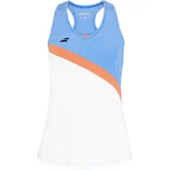 Koszulki sportowe damskie - Damski podkoszulek Babolat Play Tank Top Women White/Blue M - miniaturka - grafika 1