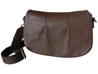 Torebki damskie - Torebka Damska, Miejska Mała Listonoszka Na Ramię, Kolor Brązowy - miniaturka - grafika 1