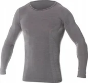 Koszulki męskie - Brubeck LS11600 Koszulka męska z długim rękawem COMFORT WOOL ciemnoszary XXL - miniaturka - grafika 1