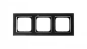 Klawisze i ramki - Ospel Ramka SONATA Potrójna szklana czarny - miniaturka - grafika 1