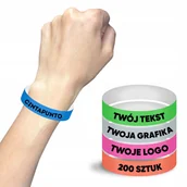 Przybory szkolne - OPASKI NA RĘKĘ TYVEK IMPREZA DYSKOTEKA EVENT 200 SZT. Z NADRUKIEM 19MM - miniaturka - grafika 1
