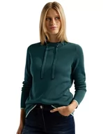 Swetry damskie - Cecil TOS Doubleface Turtle sweter damski z dzianiny, Deep Lake Green, XL - miniaturka - grafika 1