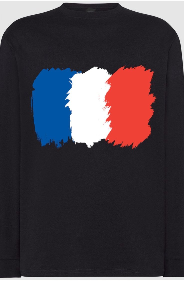 Francja Flaga Męska Modna Bluza Longsleeve R.XXL