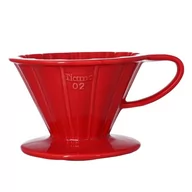 Zaparzacze i kawiarki - TIAMO Ceramiczny drip Tiamo V02 Czerwony HG5536R - miniaturka - grafika 1