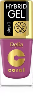 Delia Cosmetics Coral Hybrid Gel Emalia do paznokci nr 70 11ml - Lakiery do paznokci - miniaturka - grafika 1