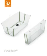 Wanienki dla dzieci - Stokke® Flexi Bath® Składana Wanienka Dla Dziecka | Transparent Green - miniaturka - grafika 1