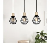 Lampy sufitowe - Eglo 44094 - Żyrandol na lince PALMORLA 3xE27/60W/230V - certyfikat FSC - miniaturka - grafika 1