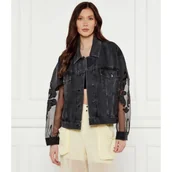 Kurtki damskie - Pinko Jeansowa kurtka | Loose fit - miniaturka - grafika 1