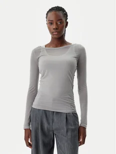 PINKO Bluzka 104653 A2CL Szary Regular Fit - Bluzki damskie - miniaturka - grafika 1