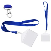 Przybory szkolne - Identyfikator poziomy holder przezroczysty kieszonka 100x65mm + smycz 90cm - miniaturka - grafika 1