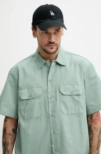 Dickies koszula męska kolor zielony regular z kołnierzykiem klasycznym - Koszule męskie - miniaturka - grafika 1