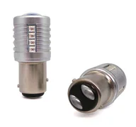 Żarówki samochodowe - P21/5W żarówka LED BAY15D 12-24V CANBUS 2000lm czerwona mocna - miniaturka - grafika 1