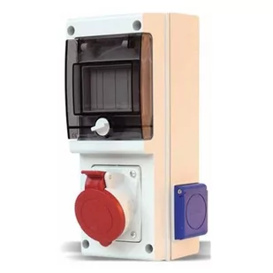 Rozdzielnica przenośna 4M 1x16A/5p, 2x230V-B1 - Rozdzielnie elektryczne - miniaturka - grafika 1