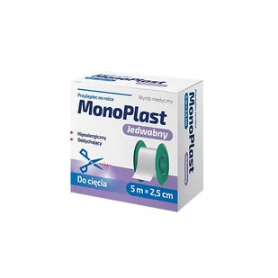 MonoPlast Jedwabny Przylepiec na rolce do cięcia 5mx2,5cm, 1szt. - Apteczki i materiały opatrunkowe - miniaturka - grafika 1