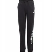 Spodnie damskie - Spodnie dla dzieci adidas Essentials Linear Logo czarne IB8907 128cm - Adidas - miniaturka - grafika 1