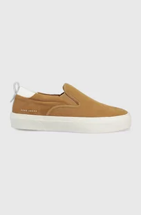 Pepe Jeans tenisówki zamszowe yogi slip on męskie kolor brązowy - Slip on męskie - miniaturka - grafika 1