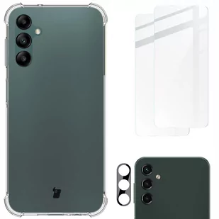 Bizon Etui + 2x szkło + obiektyw Case Clear Pack do Samsung Galaxy A14 5G, przezroczyste - Etui i futerały do telefonów - miniaturka - grafika 1
