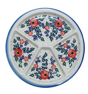 Ceramiczny talerz dzielony Ceramika Bolesławiec - Dekoratorstwo - miniaturka - grafika 1