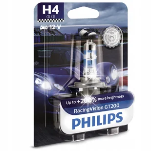 Philips Żarówka RacingVision GT200 +200% H4 12V - Żarówki samochodowe - miniaturka - grafika 1