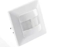 Czujniki ruchu i zmierzchu - Czujnik ruchu PIR dopuszkowy 190° 500W CR-16 (9m) [współpracuje z LED] biały IP20 GTV - miniaturka - grafika 1