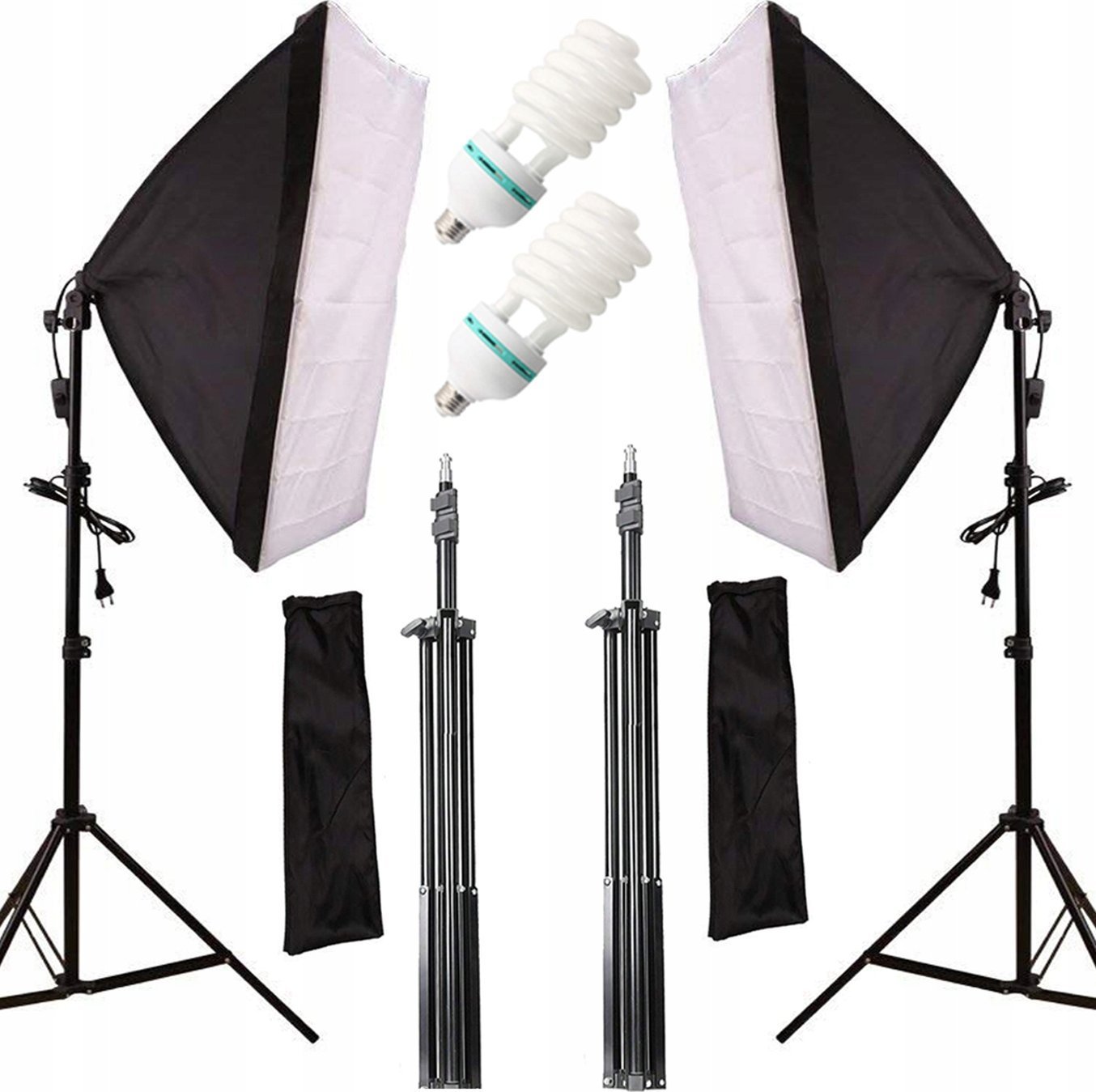 ZESTAW 2x SOFTBOX 50x70 + STATYW DOUBLE SHOX-003