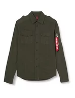 Koszulki męskie - ALPHA INDUSTRIES Basic Shirt Slim Koszulka męska, 136-greyblack, S - miniaturka - grafika 1