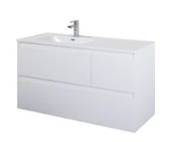Szafki łazienkowe - Elita 168176 SZAFKA podumywalkowa SPLIT 120 3S P WHITE MATT PDW - miniaturka - grafika 1