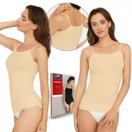 Koszulki i topy damskie - ﻿Koszulka na ramiączkach GATTA CAMISOLE, beżowa, XL - miniaturka - grafika 1