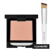 Palety i zestawy do makijażu - Bikor Bikor Oslo Compact Powder N°5 + Ultra Foundation Brush ZESTAW Puder - Honey (miodowy) 8 g + Pędzel włosie syntetyczne 1 szt. - miniaturka - grafika 1