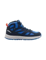 Buty dla chłopców - Jack Wolfskin Woodland 2 Texapore Mid K, Trampki dziecięce Unisex, Noc niebieski, 28 EU - miniaturka - grafika 1