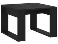Ławy i stoliki kawowe - Czarny kwadratowy stolik kawowy D7-S03 - miniaturka - grafika 1