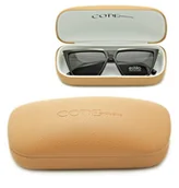 Akcesoria do okularów - Twarde beżowe etui Futerał na okulary COTE EXCLUSIVE - miniaturka - grafika 1