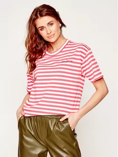 Koszulki i topy damskie - Pepe Jeans T-Shirt Claire PL504349 Różowy Regular Fit - grafika 1