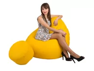 Pufy i podnóżki - Pufa sako XXXL worek + gratis żółta - miniaturka - grafika 1