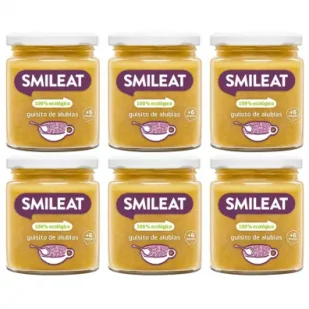 Smileat Słoiczek z ekologicznym gulaszem z fasoli po 6 miesiącu Zestaw 6 x 230 g Bio - Dania dla dzieci - miniaturka - grafika 1