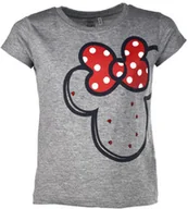 Koszulki dla dziewczynek - Bluzka dla dzieci Myszka Minnie szara - miniaturka - grafika 1