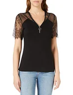 Koszulki i topy damskie - Morgan Damska koszulka Dayana T-Shirt, czarny, S/Wysoki - miniaturka - grafika 1