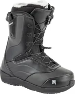 Buty snowboardowe - Nitro Damskie buty snowboardowe Crown TLS '23 lekkie buty snowboardowe z systemem szybkiego sznurowania Allround Freestyle Freeride Softboot Warm Boots, czarne, MP 23,0 // EU 36 // US 5,5 - miniaturka - grafika 1
