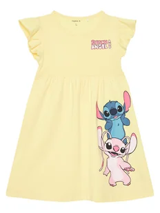 NAME IT Sukienka codzienna 13242968 Żółty Regular Fit - Sukienki i spódniczki dla dziewczynek - miniaturka - grafika 1