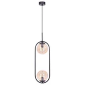 Lampy sufitowe - Podwójna lampa wisząca z bursztynowymi kloszami - 6X A199 C6-E84 - miniaturka - grafika 1