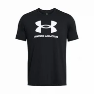 Koszulki sportowe męskie - Koszulka męska Under Armour Sportstyle Logo Update SS Rozmiar: XXL / Kolor: czarny/biały - miniaturka - grafika 1